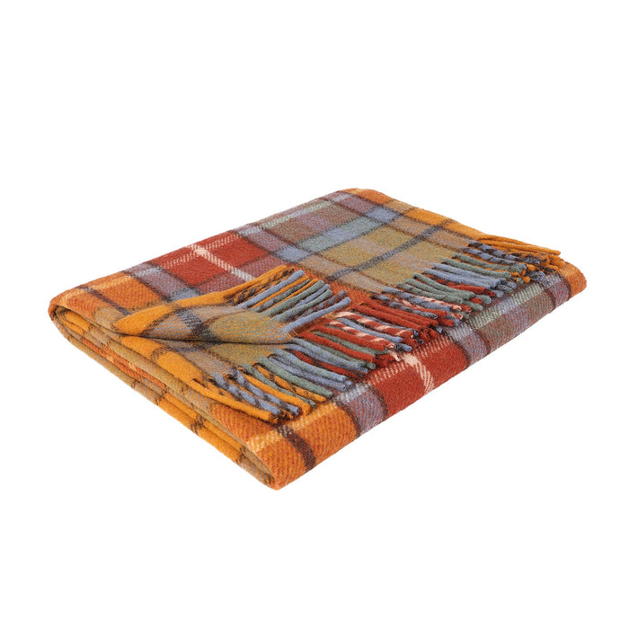 Wool Blend Tartan Knee Blanket Buchanan Antique - Heritage Of Scotland - BUCHANAN ANTIQUE