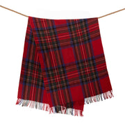 Wool Blend Tartan Knee Blanket Stewart Royal - Heritage Of Scotland - STEWART ROYAL