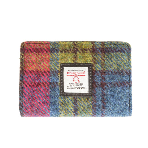 Zip Purse Blue/Pink Check - Heritage Of Scotland - BLUE/PINK CHECK
